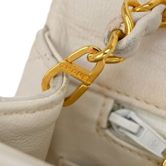 CHANEL CC Logo Matelasse 23 Chain Shoulder Bag Leather WE GHW Vintage - Picture 13 of 16